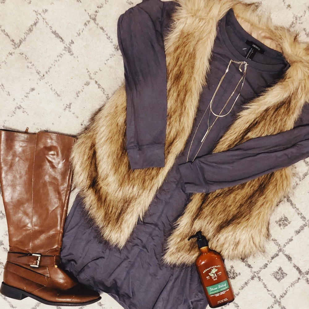 Faux fur vest